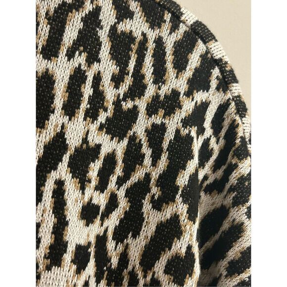 LOFT Plus leopard mock neck pullover 14 Large Mob wife - Picture 5 of 7